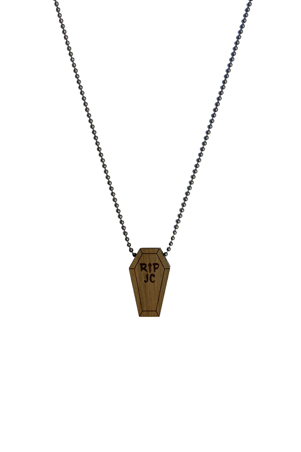 JC Vault - Wooden Coffin Necklace (Double-Sided)