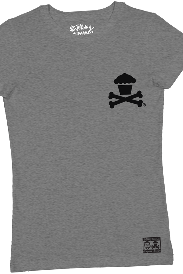 Basic Crossbones (Tri-blend Heather Grey) - Women's / Fitted Size
