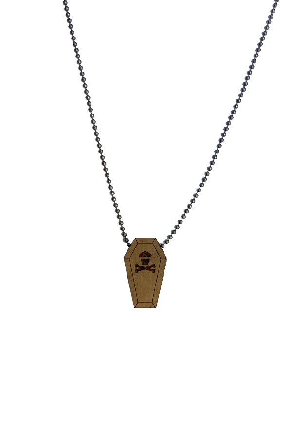 JC Vault - Wooden Coffin Necklace (Double-Sided)