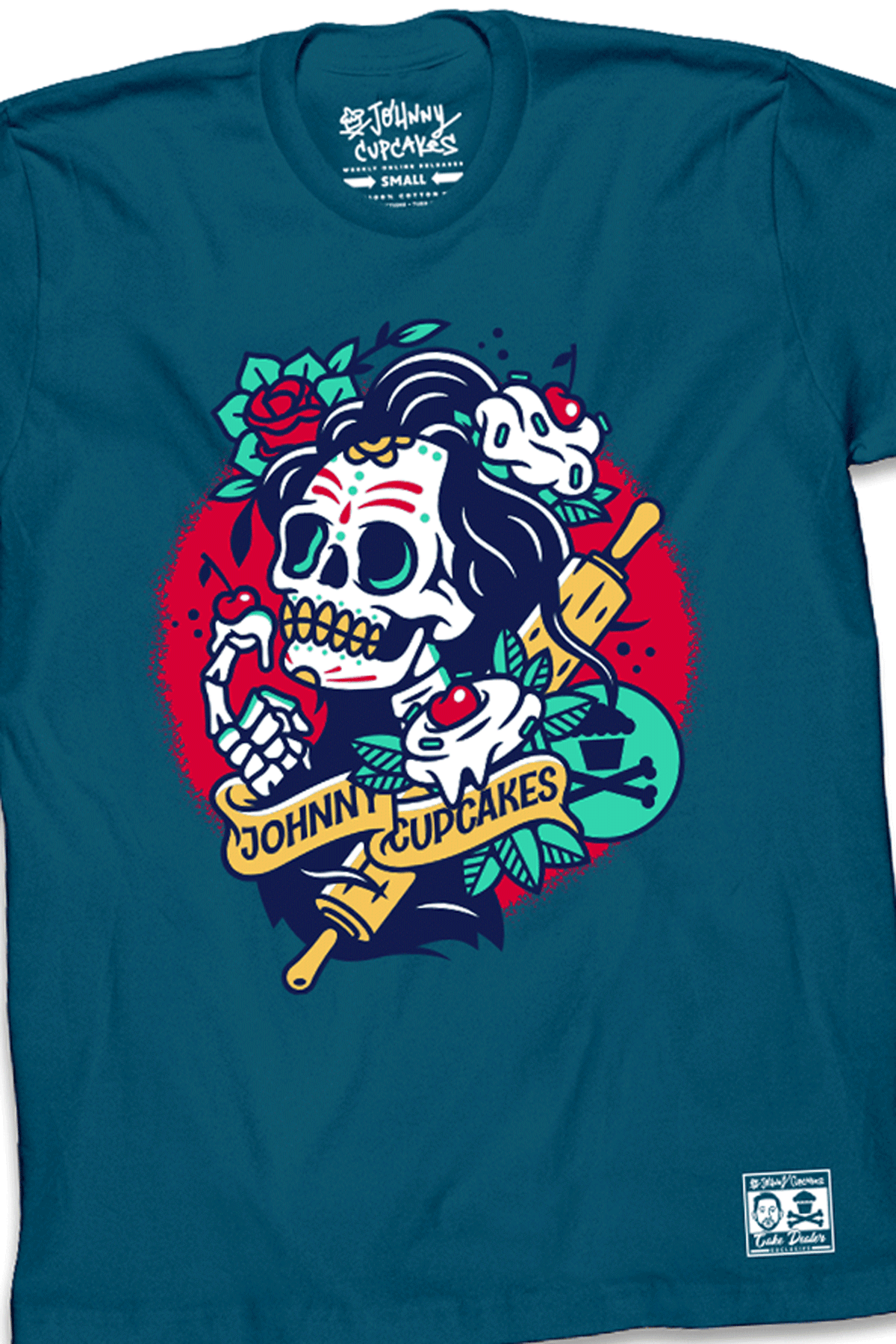 JC Vault - Adult XS - Day of the Dead-ssert Teal (Cake Dealer Exclusive)