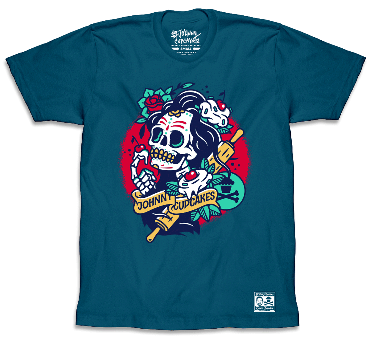 JC Vault - Adult XS - Day of the Dead-ssert Teal (Cake Dealer Exclusive)