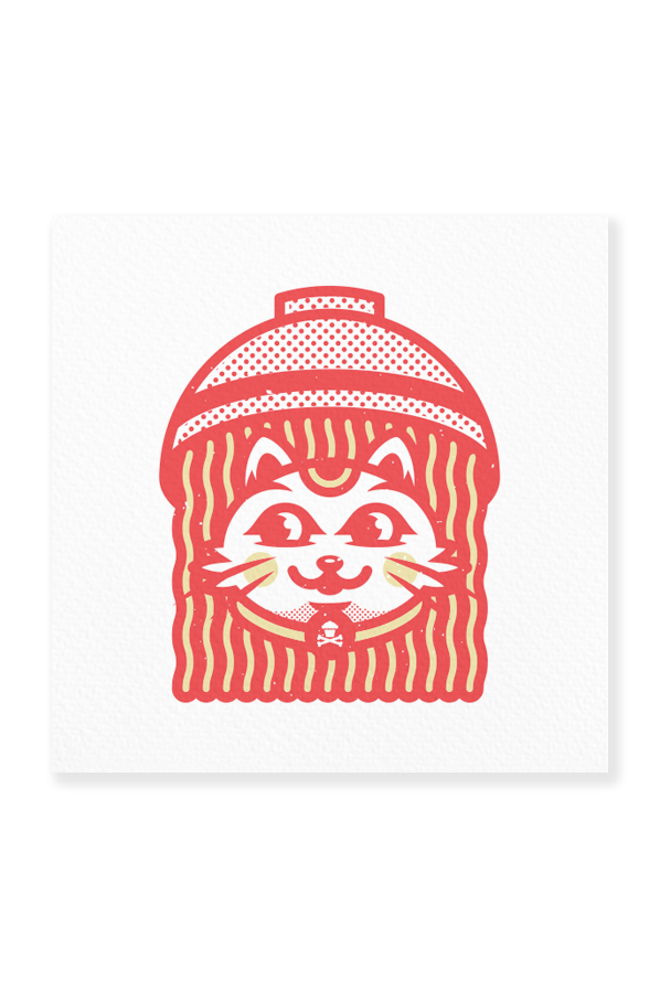 Ramen Cat Print Art Print