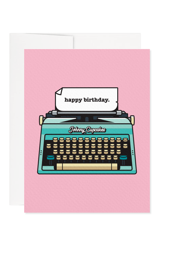 Typewriter Birthday Greeting Card