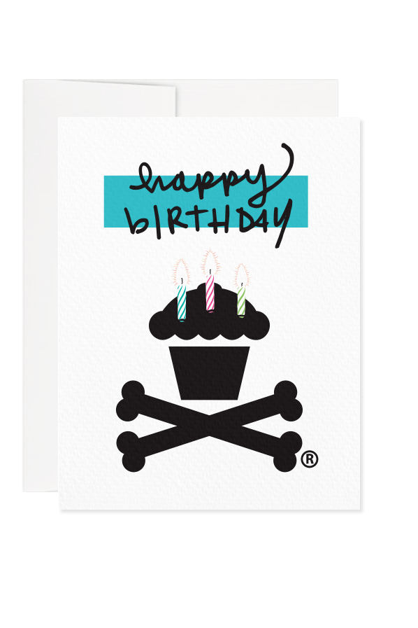 Crossbones Birthday Greeting Card