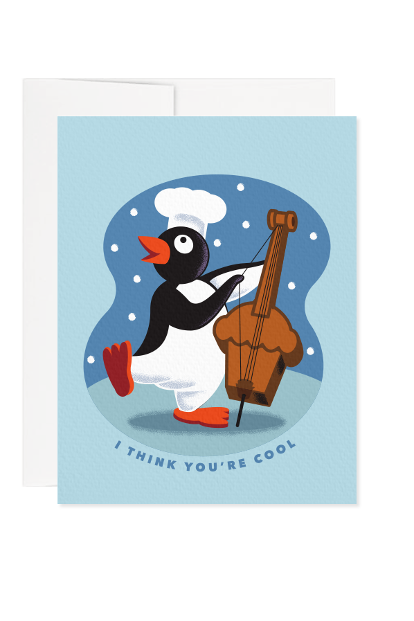 You're Cool Penguin Greeting Card