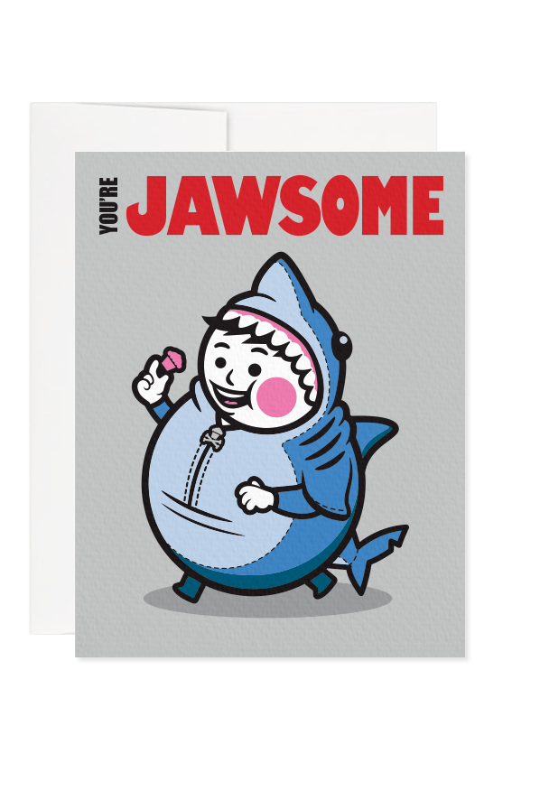 Jawsome Shark Big Kid Greeting Card