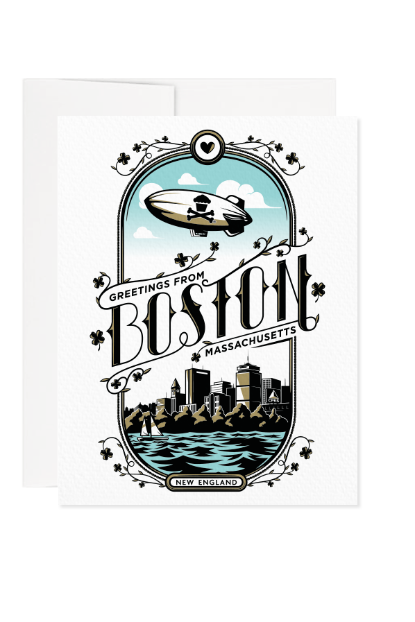 Greetings From Boston Greeting Card