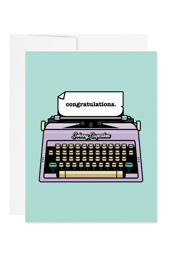Congratulations Typewriter Greeting Card
