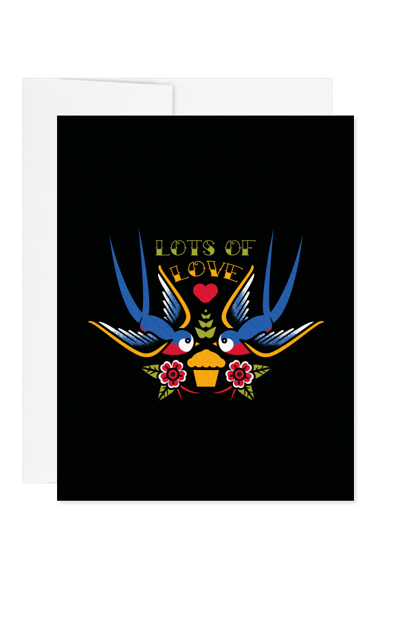 Anniversary Swallows Greeting Card