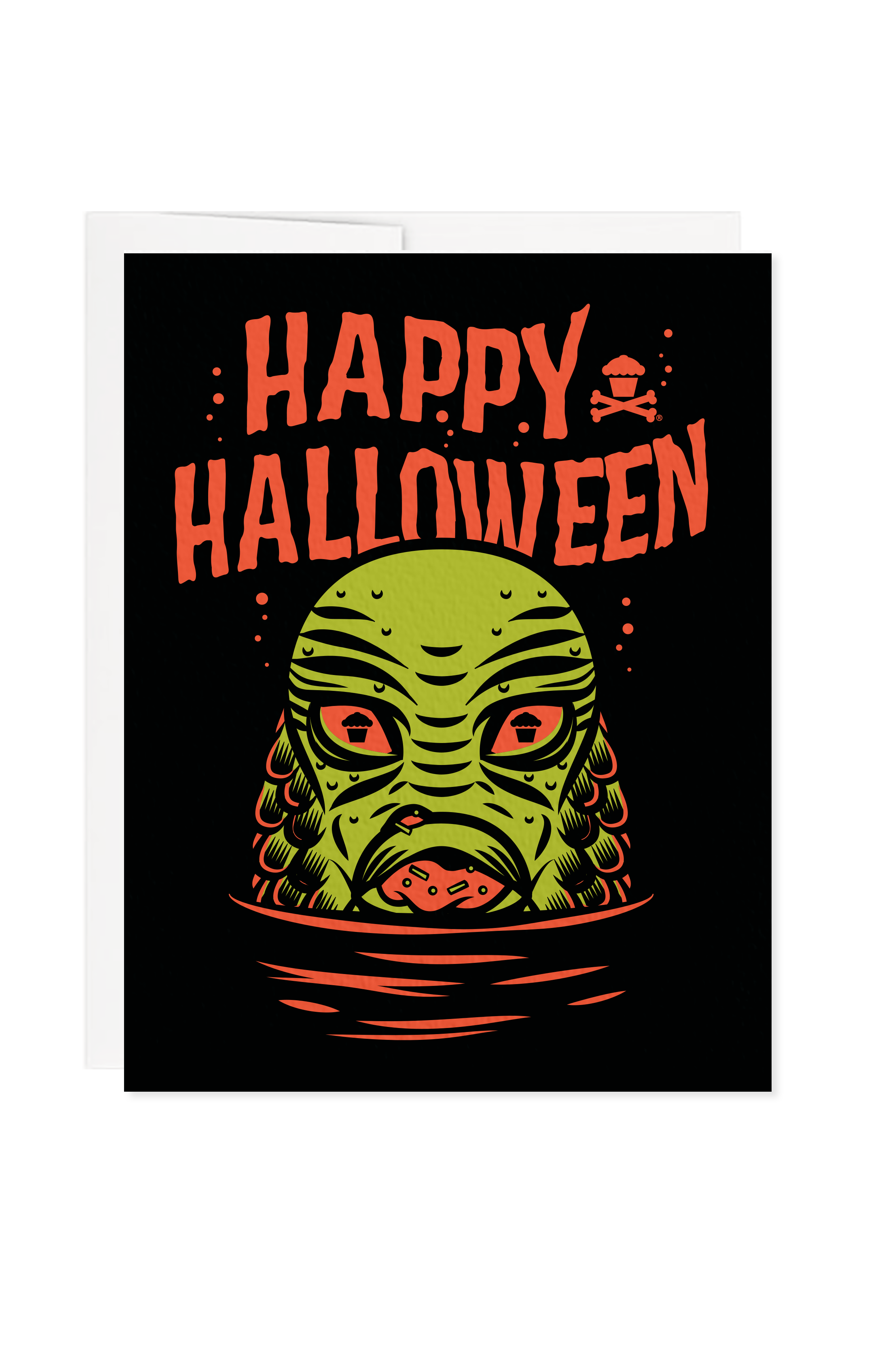 Creature from the Bake Lagoon Halloween Greeting Card