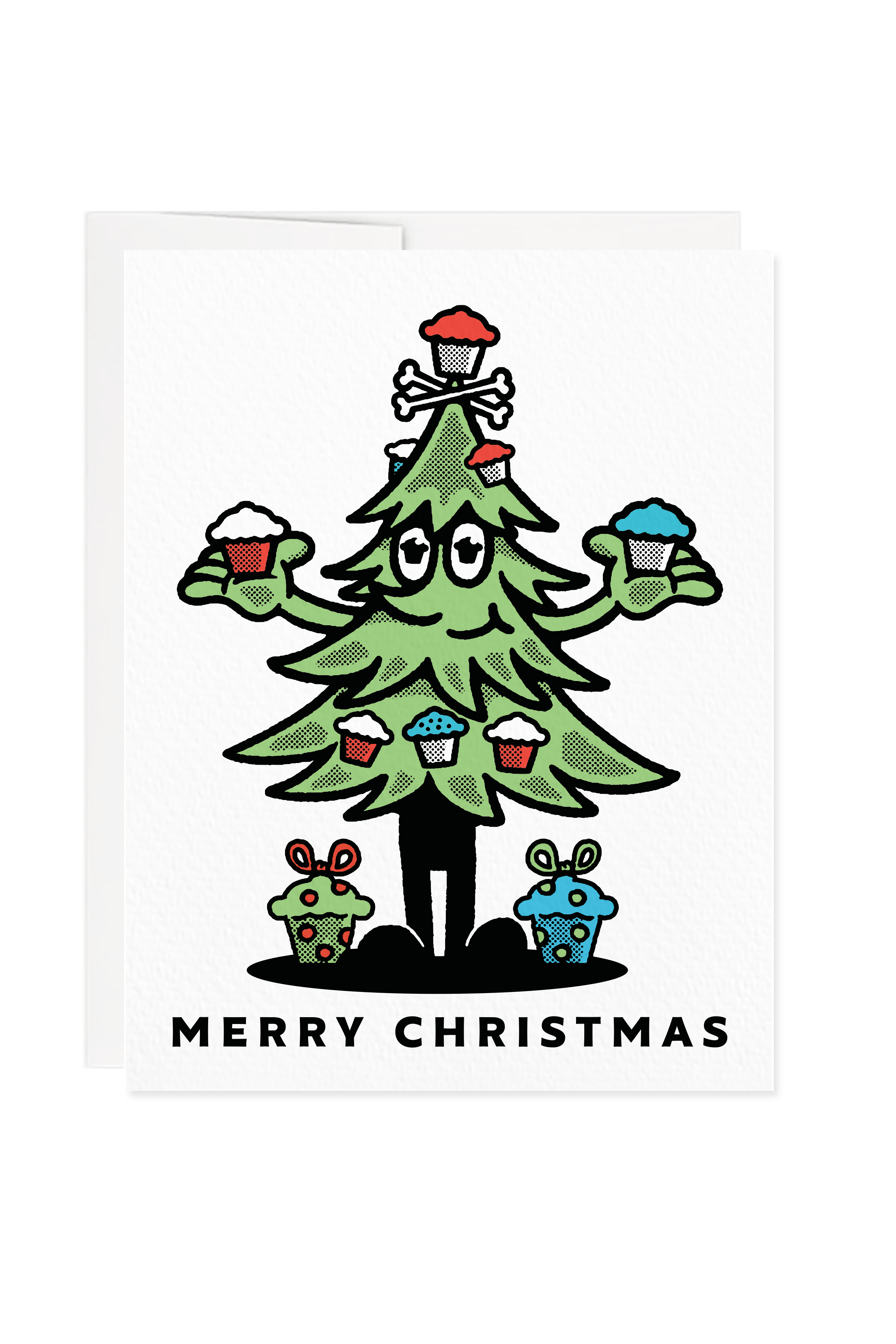 Oh Cupcake Tree Holiday Greeting Card