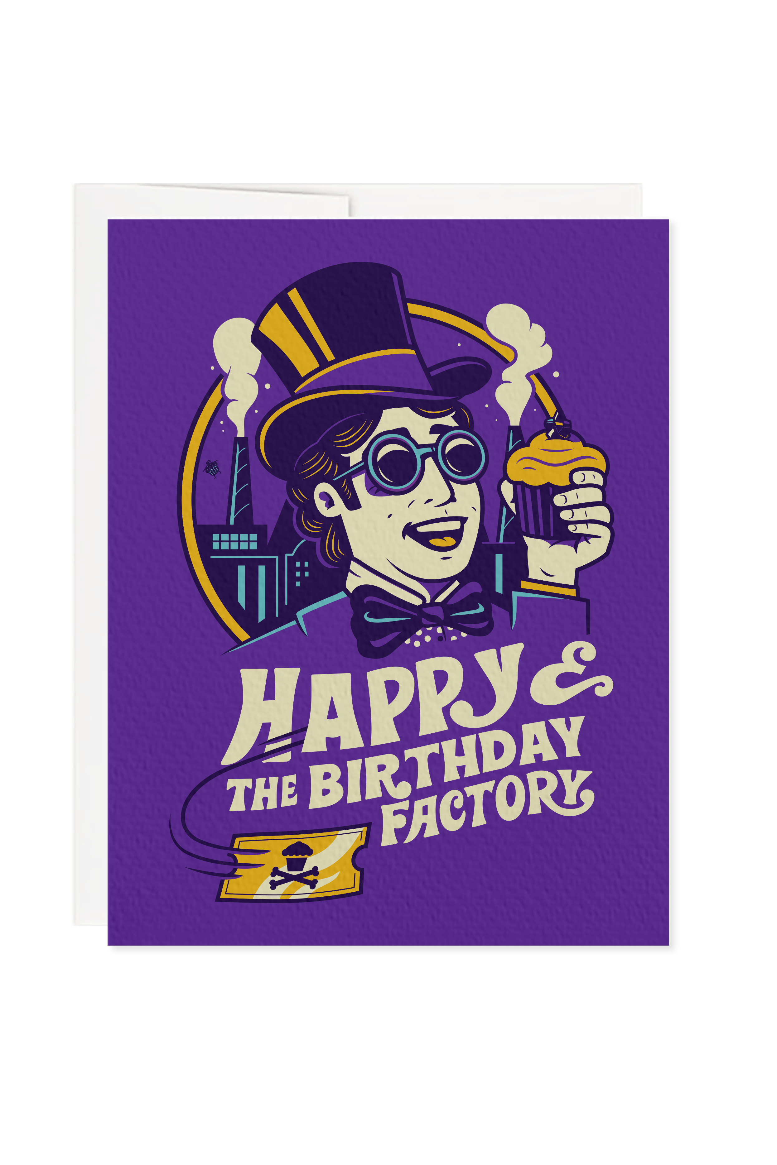 Happy & the Birthday Factory Greeting Card
