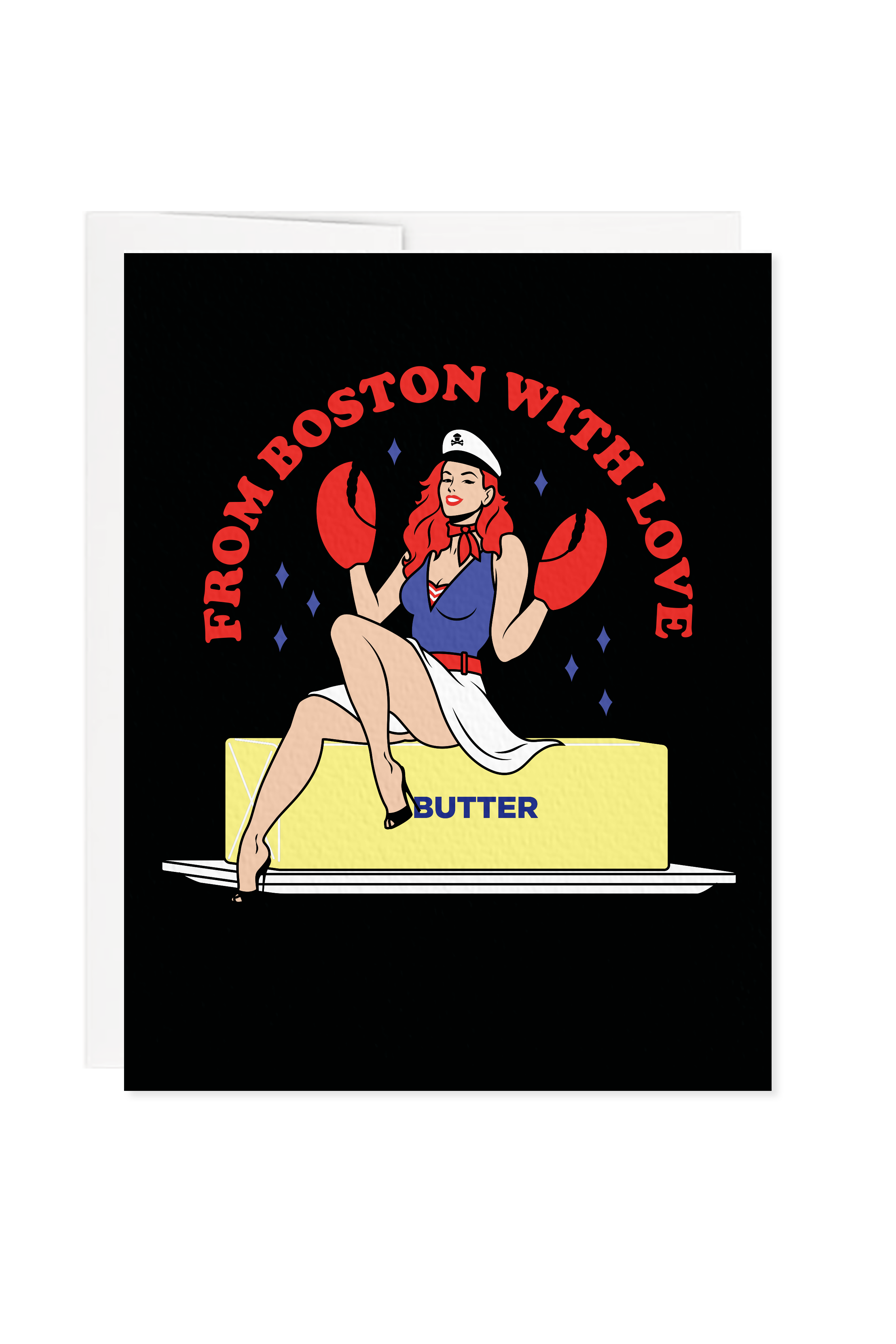 Lobster Pin Up Greeting Card