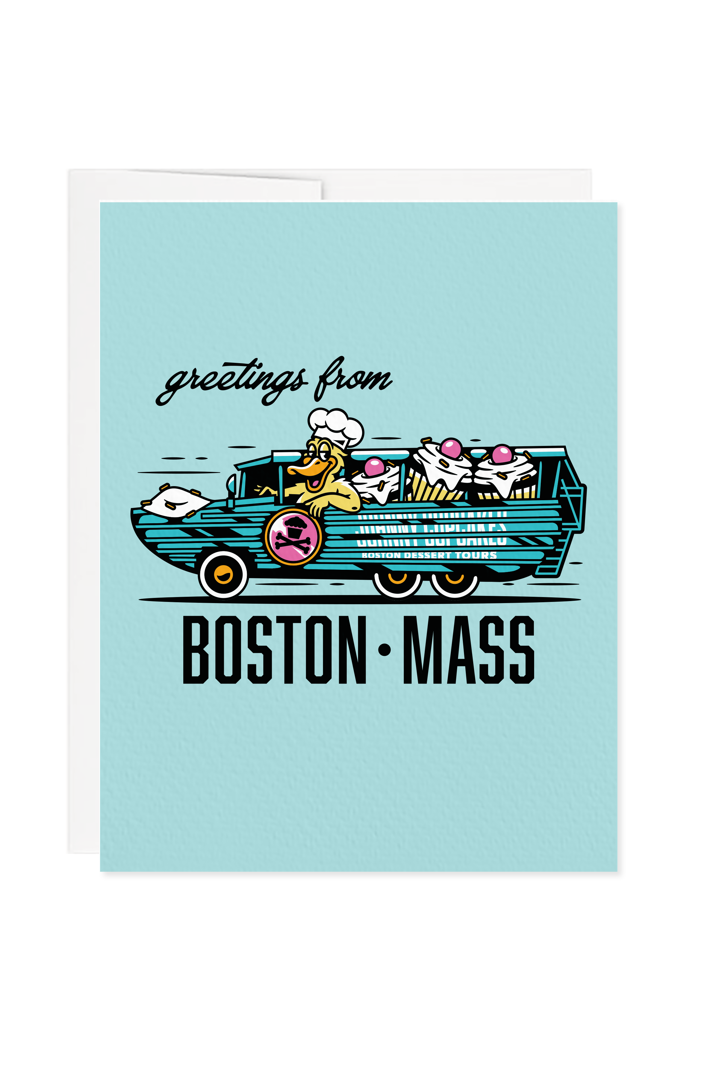 Boston Duck Boat Greeting Card