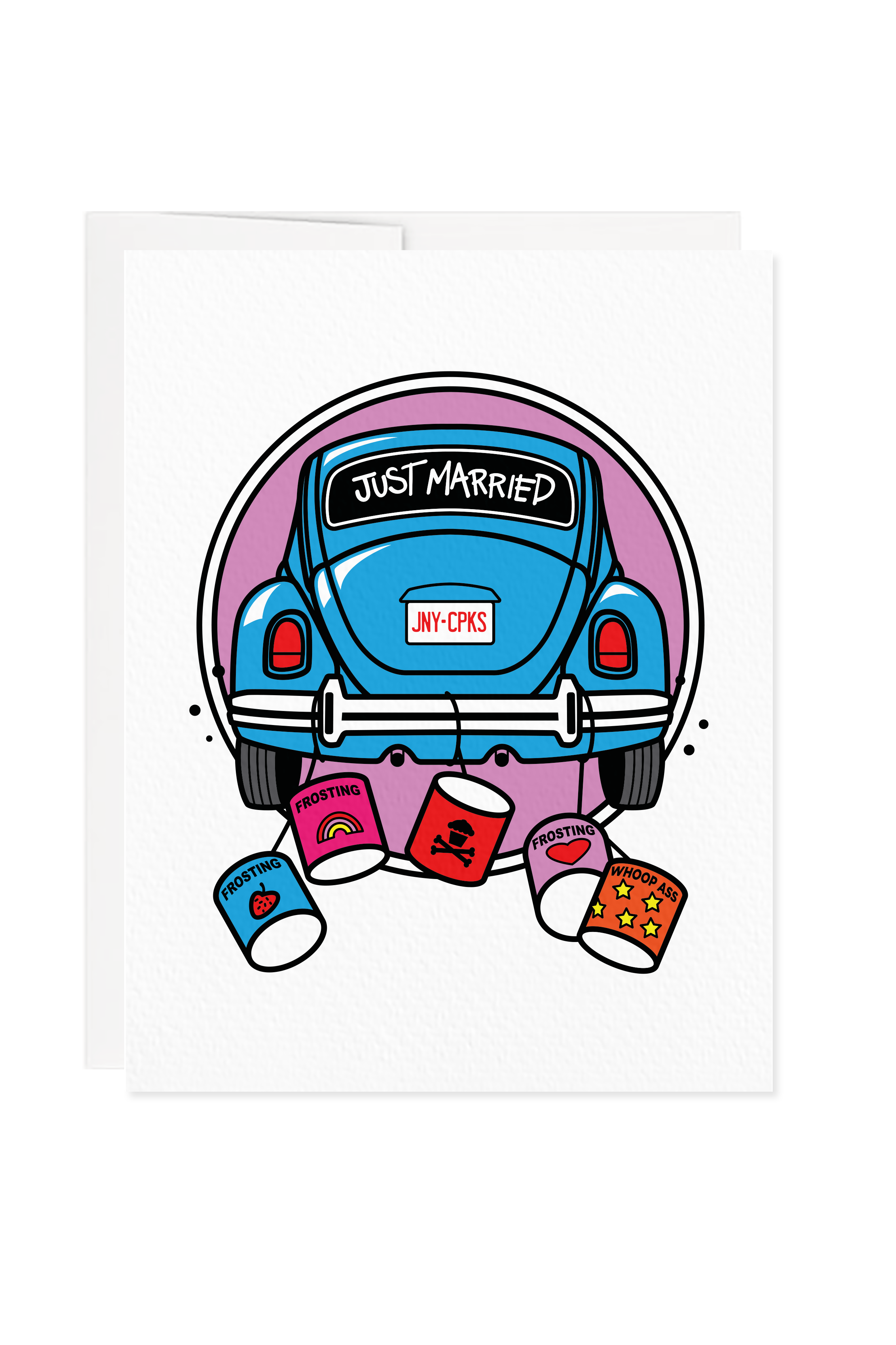 Just Married Car Greeting Card