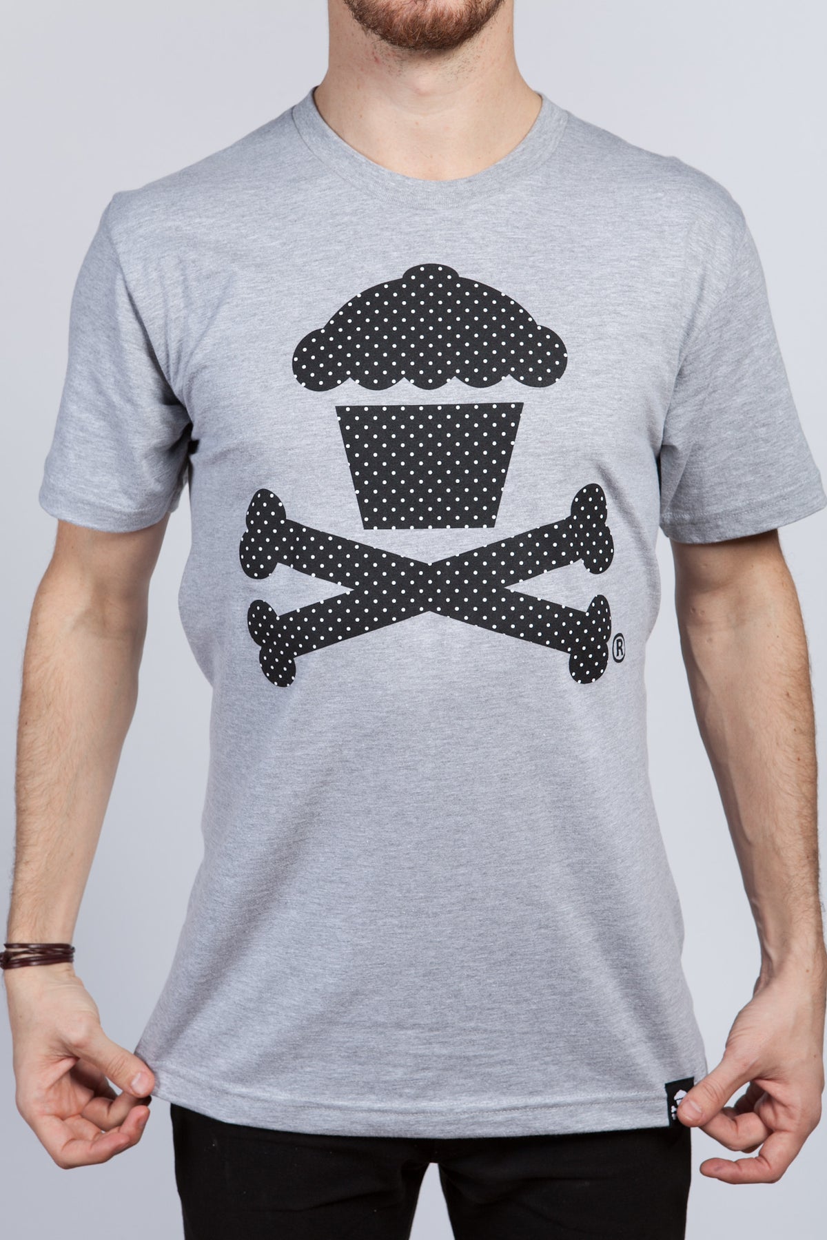 JC Vault - Adult Medium - Polka Dot Crossbones (Grey)