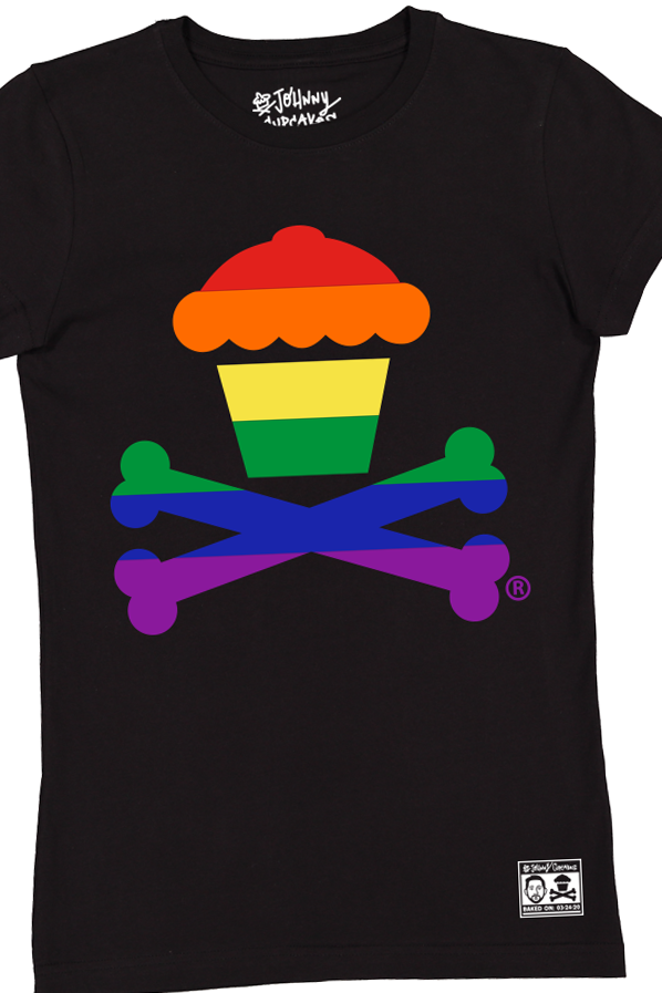 Women's Previous Fitted Size - Rainbow Crossbones