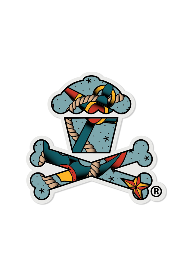 STICKER - Anchor Tattoo Crossbones