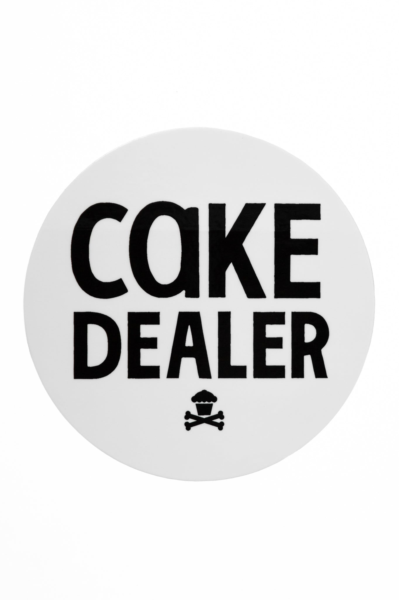 STICKER - Cake Dealer Round (White)