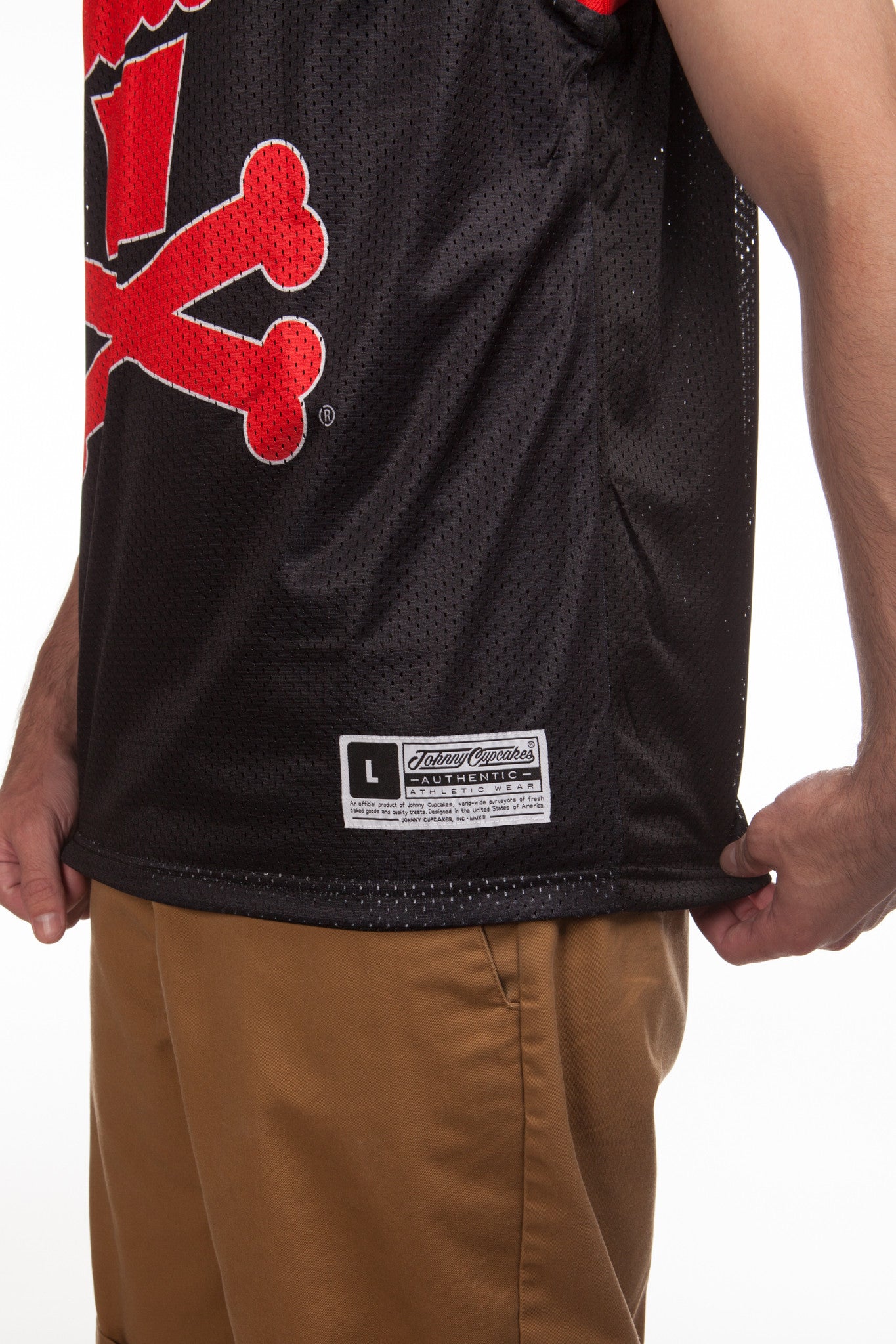 JC Vault - Adult Medium - Crossbones Jersey Black / Red