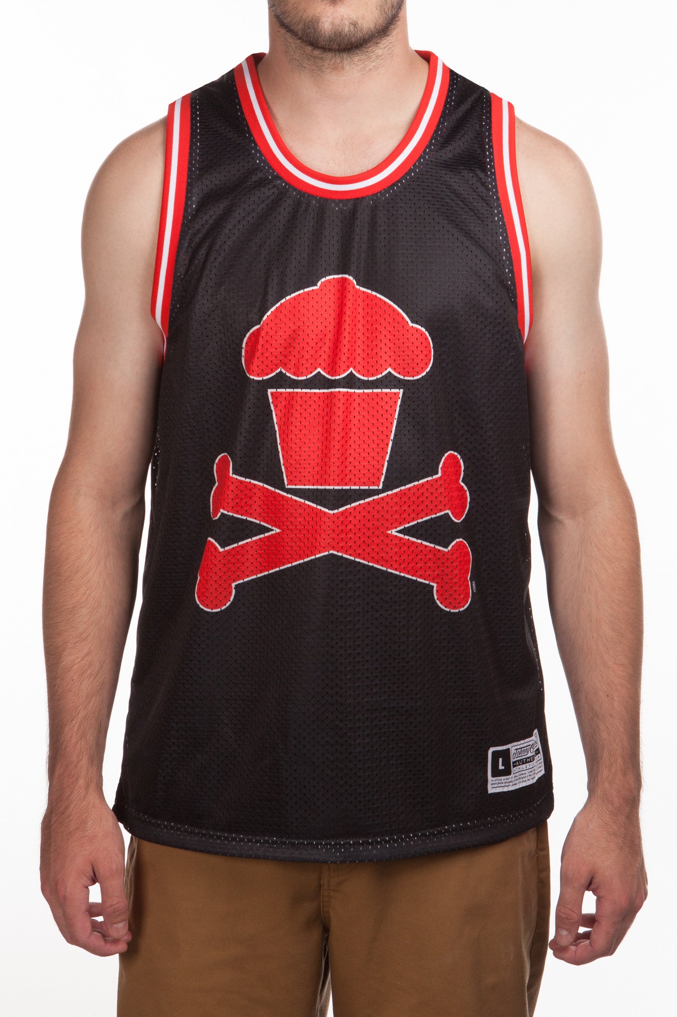 JC Vault - Adult Medium - Crossbones Jersey Black / Red