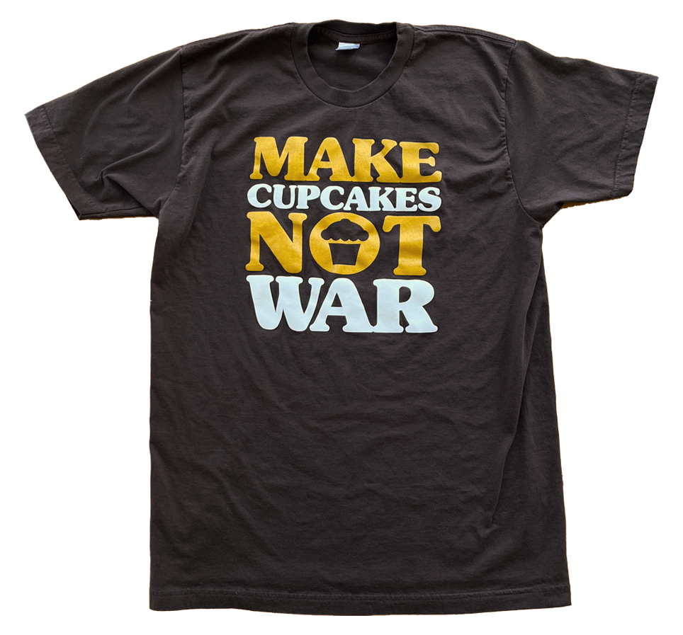 JC Vault - Adult Large - Make Cupcakes Not War Brown (Johnny's Closet)