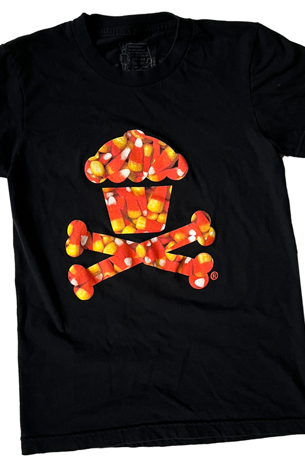 JC Vault - Women's Fitted Small - Candy Corn Crossbones '06 (Johnny's Closet)