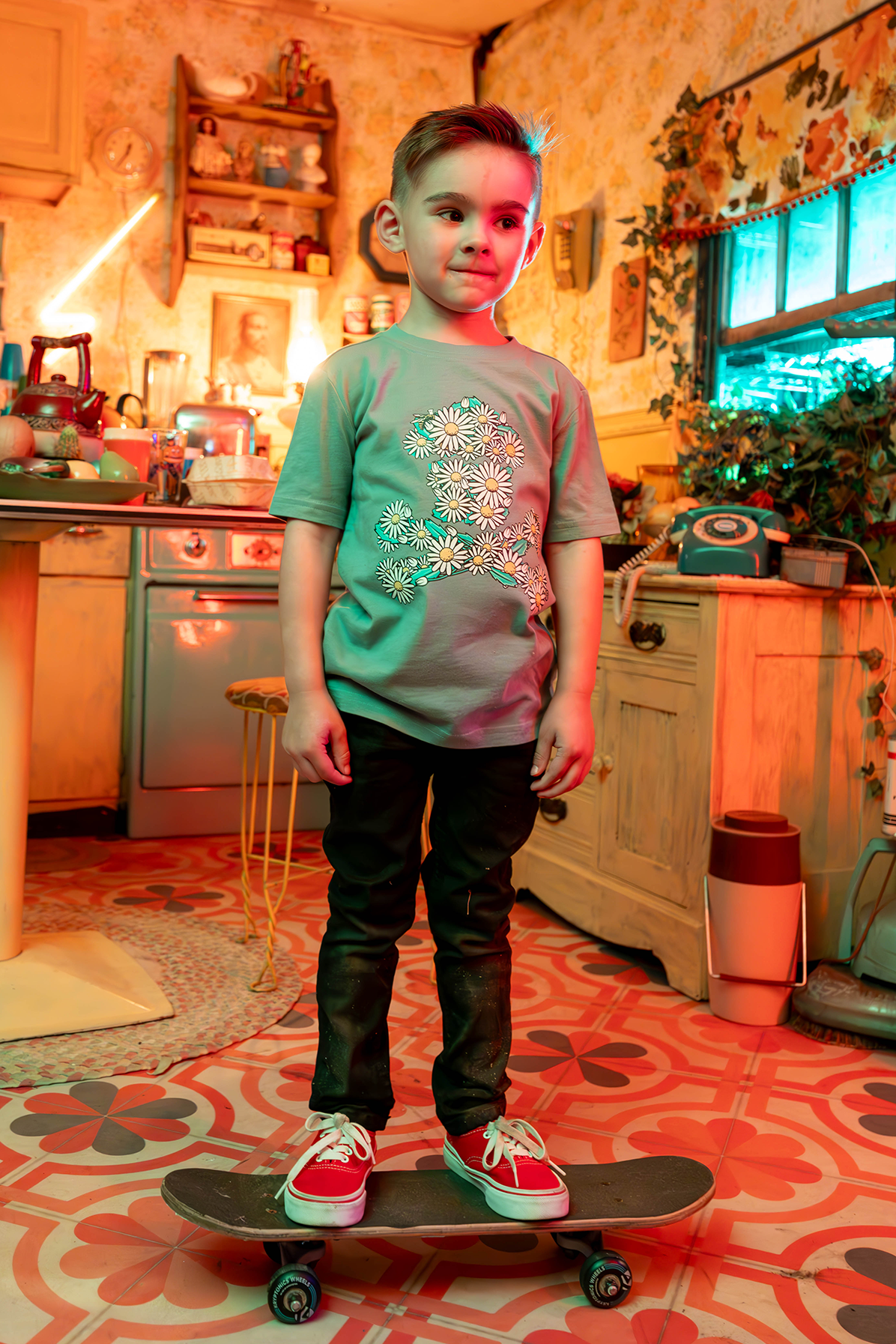 Kids Daisy Crossbones Short Sleeve Premium Tee