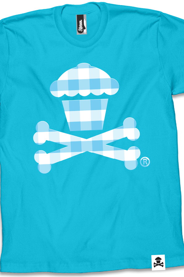 JC Vault - Adult Medium - Gingham Crossbones (Aqua)