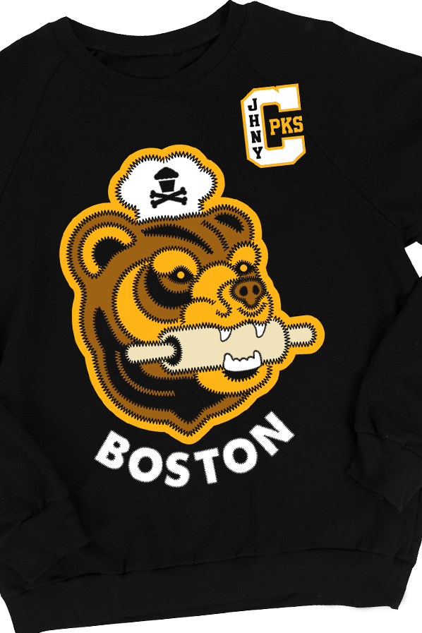 JC Vault - Adult Medium - Hockey Bear Captain Crewneck Sweatshirt / Sample