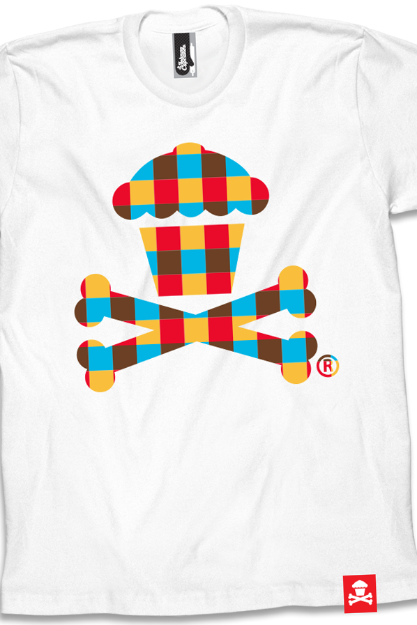 JC Vault - Adult Medium - Gingham Crossbones (White)