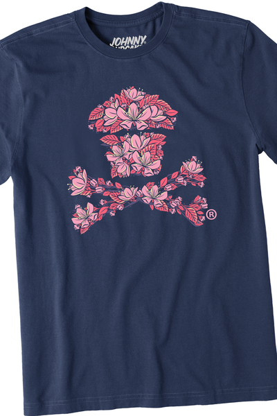 Men's Cherry Blossom Crossbones Short Sleeve Premium Tee