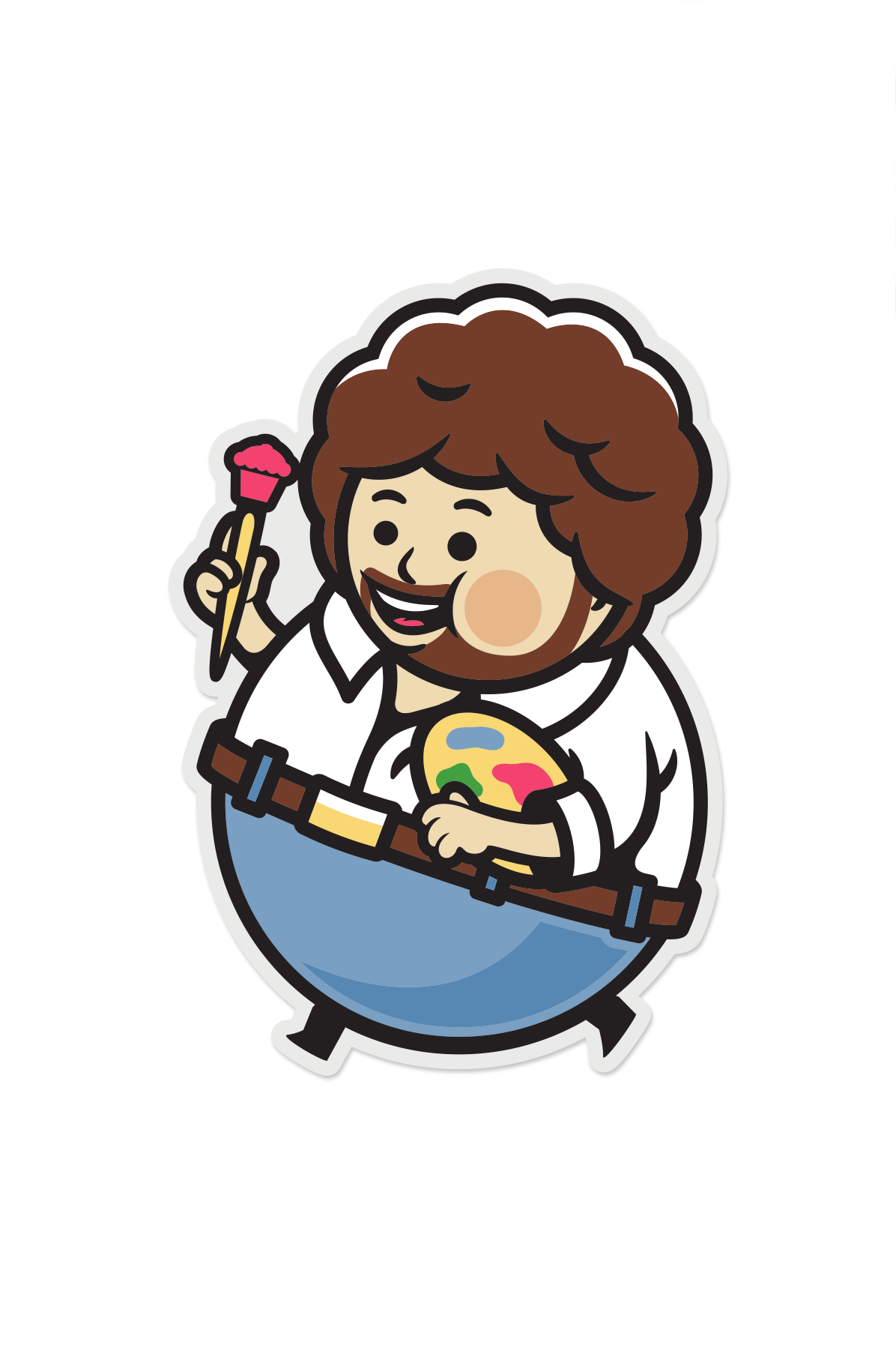 STICKER - Happy Little Painter Big Kid