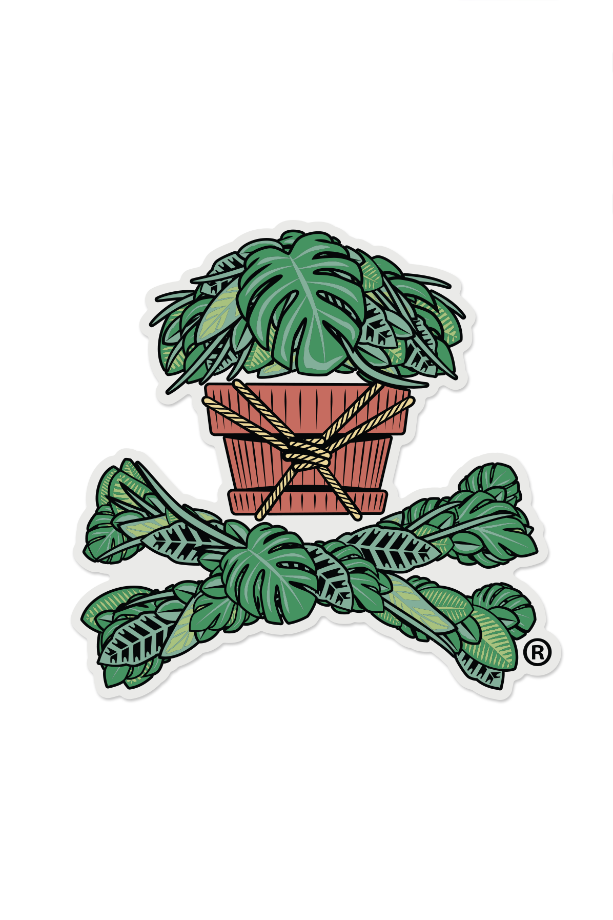 STICKER - Houseplant Crossbones