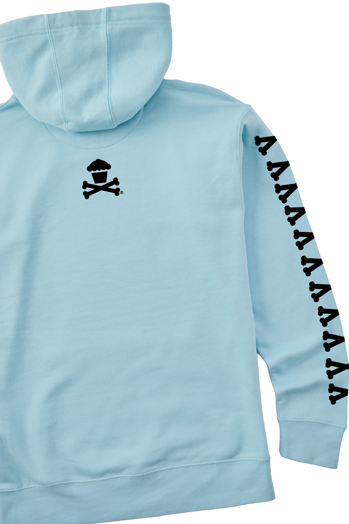 Adult Pullover Sweatshirt - Basic Bones Sleeve (Light Blue)