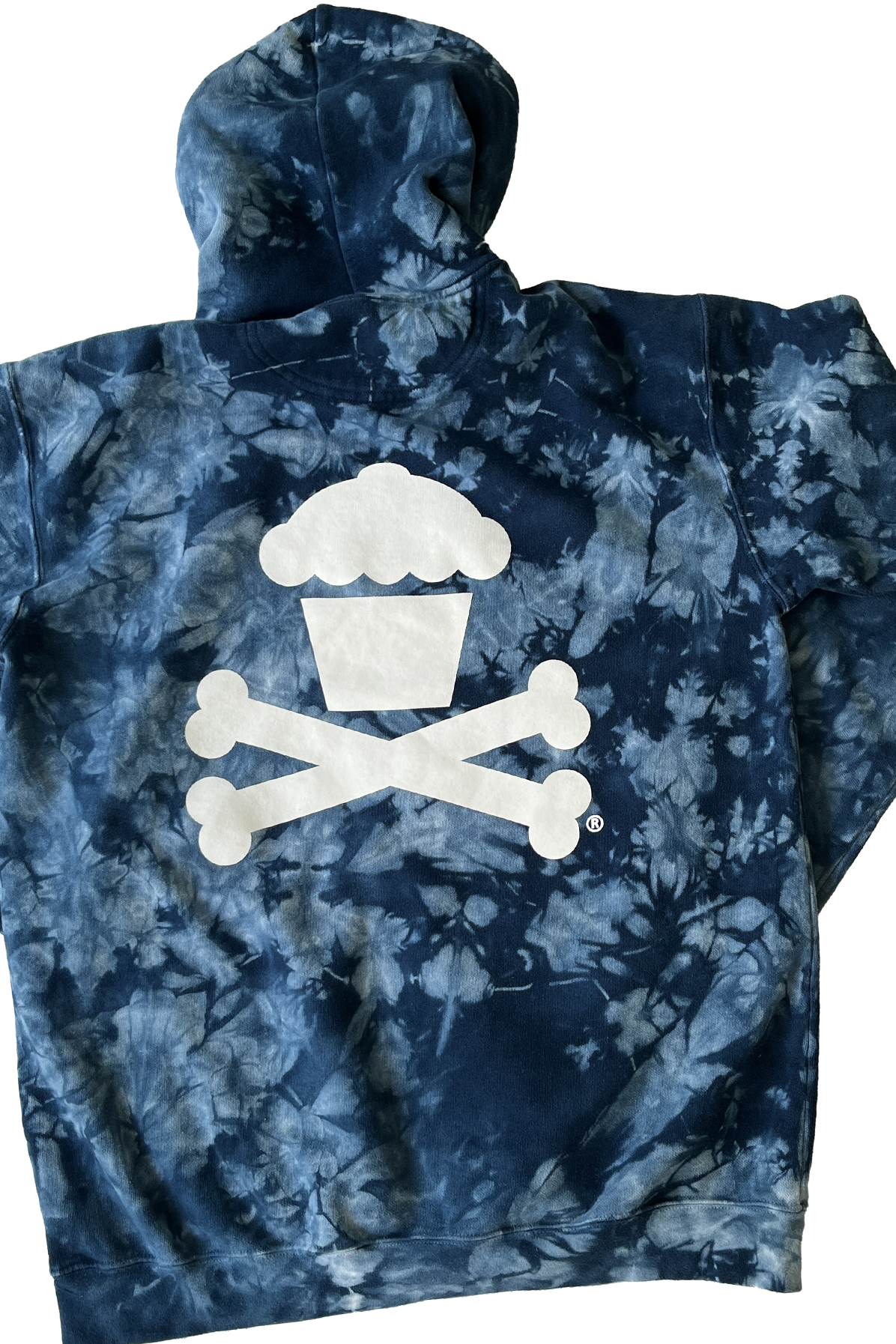 JC Vault - Adult Medium - Blue Tie Dye Crossbones Pullover Sweatshirt (Sample)