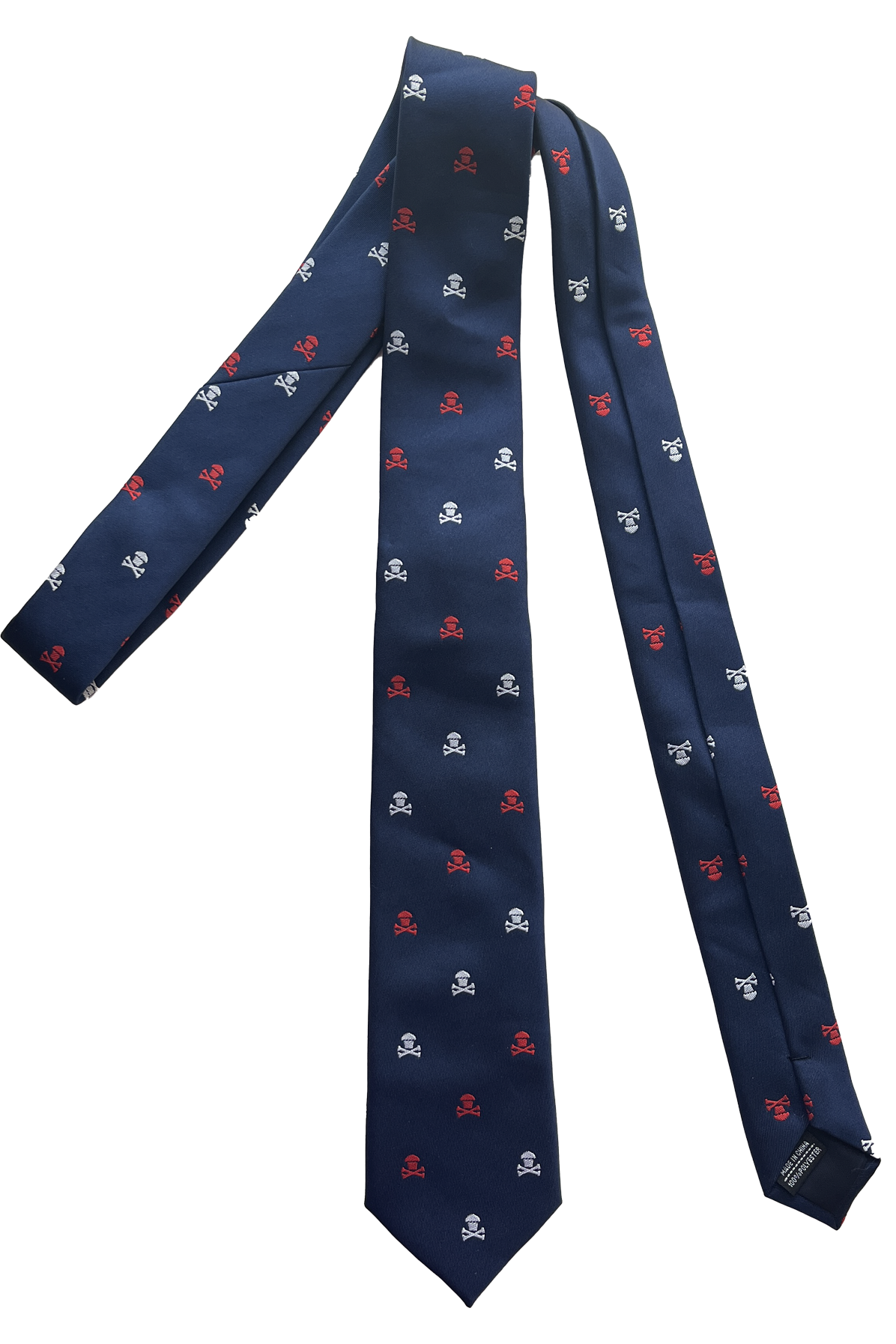 JC Vault - Sample / Crossbones Neck Tie - Navy, Red, White