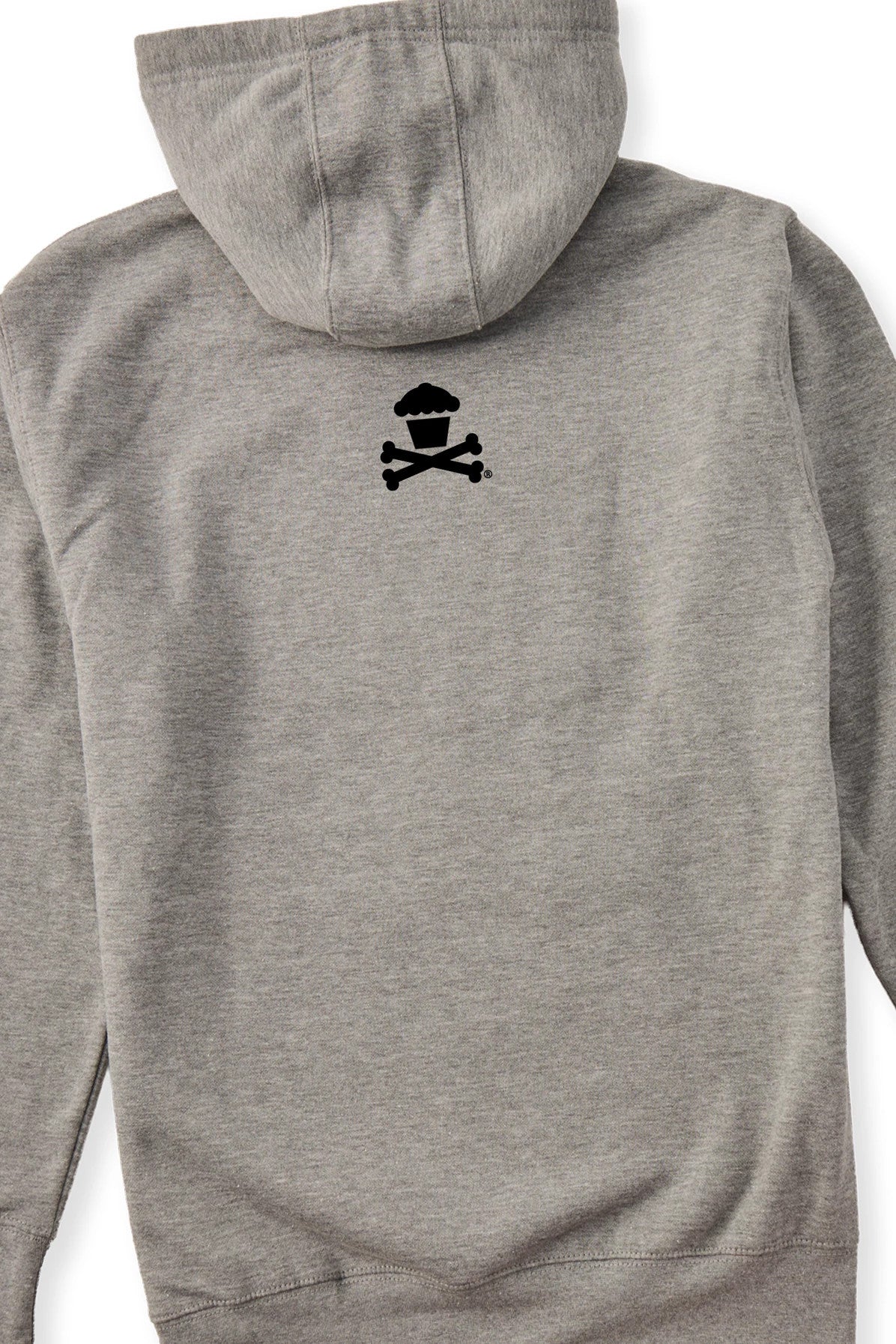Adult Pullover Sweatshirt - Grey / Black Crossbones