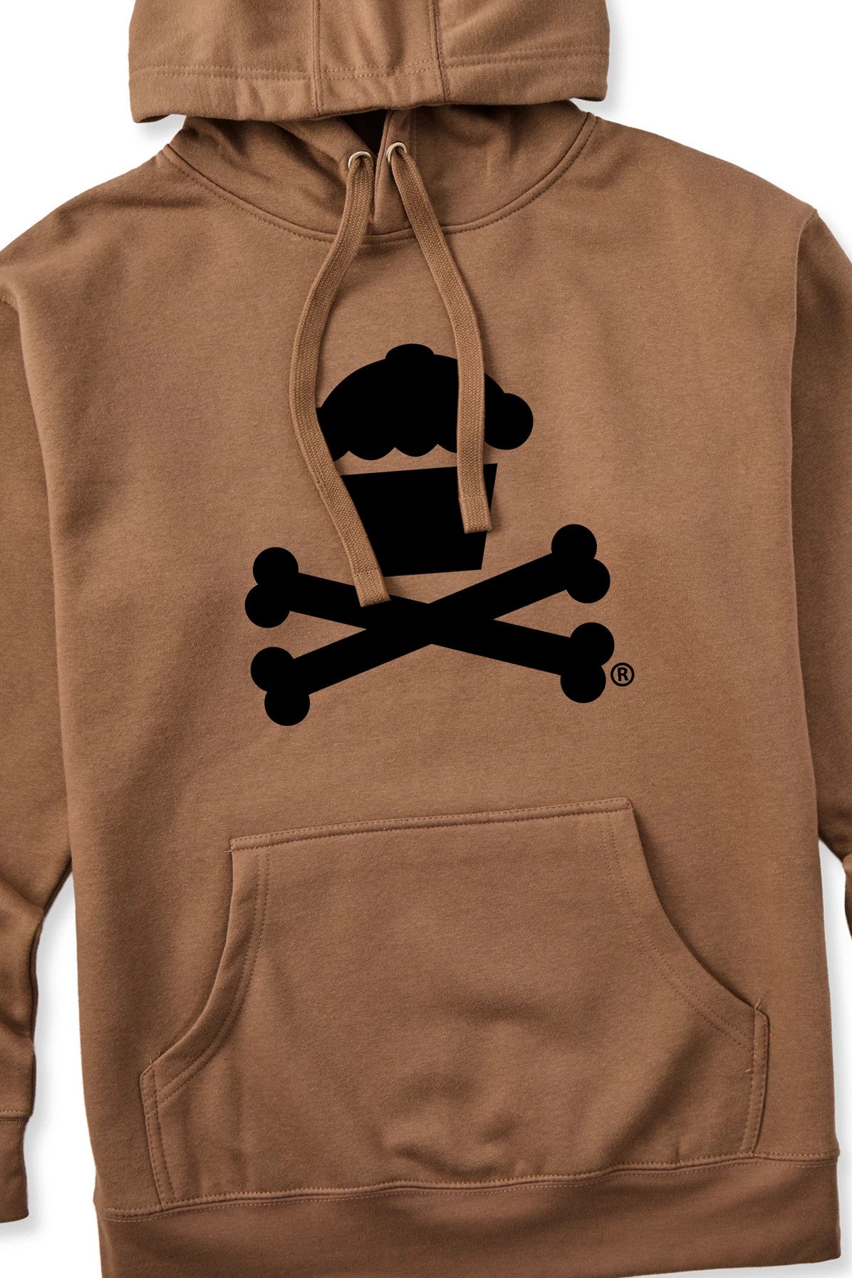 Adult Pullover Sweatshirt - Caramel / Black Crossbones