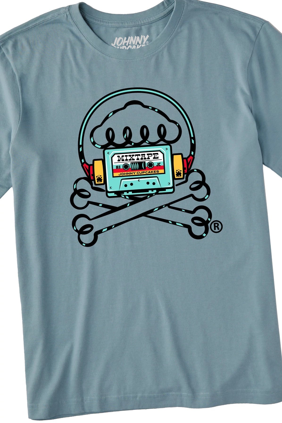 Men's Cassette Cakes Crossbones Short Sleeve Premium Tee