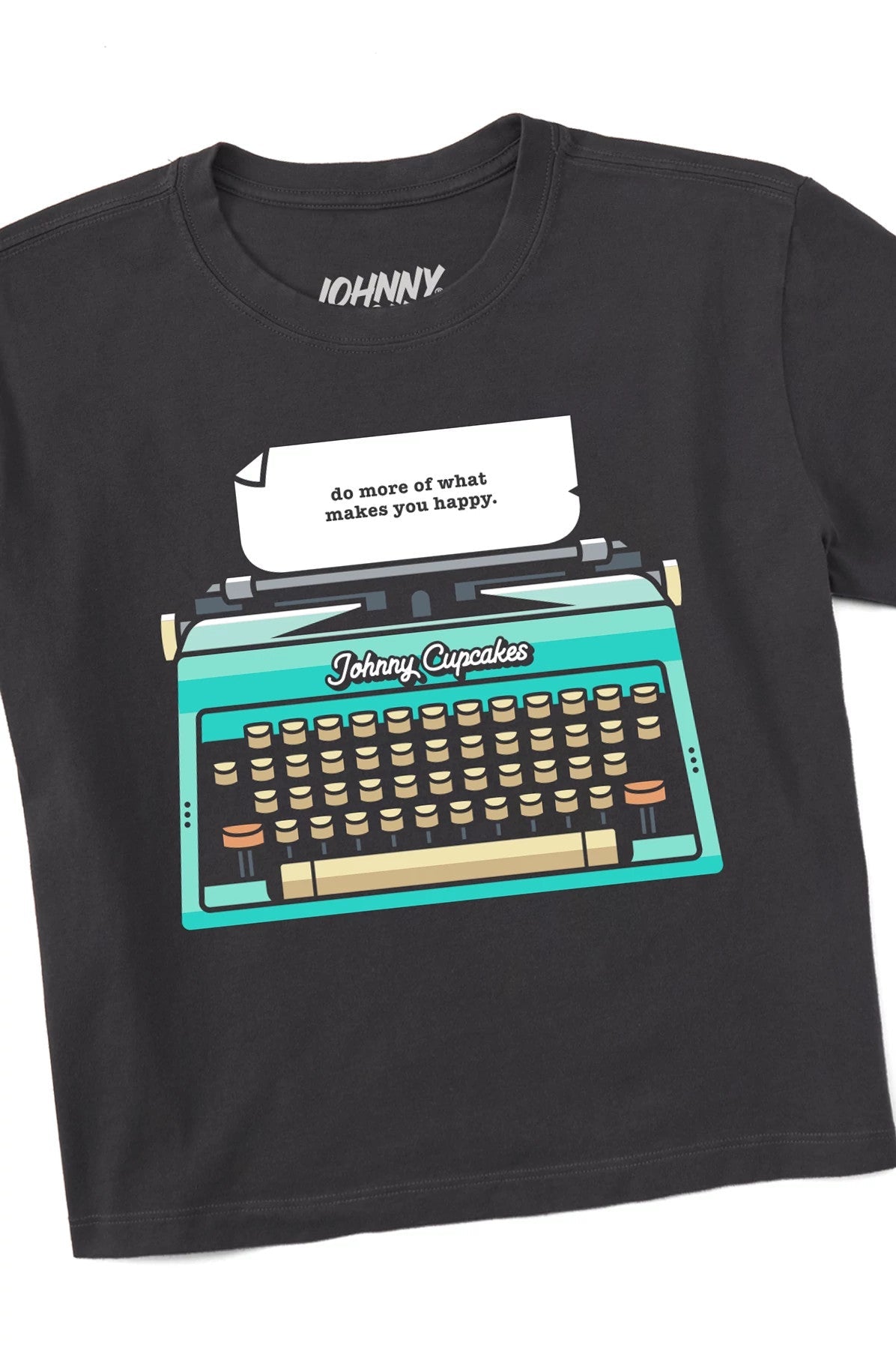 Women's Boxy Happiness Typewriter Short Sleeve Premium Tee