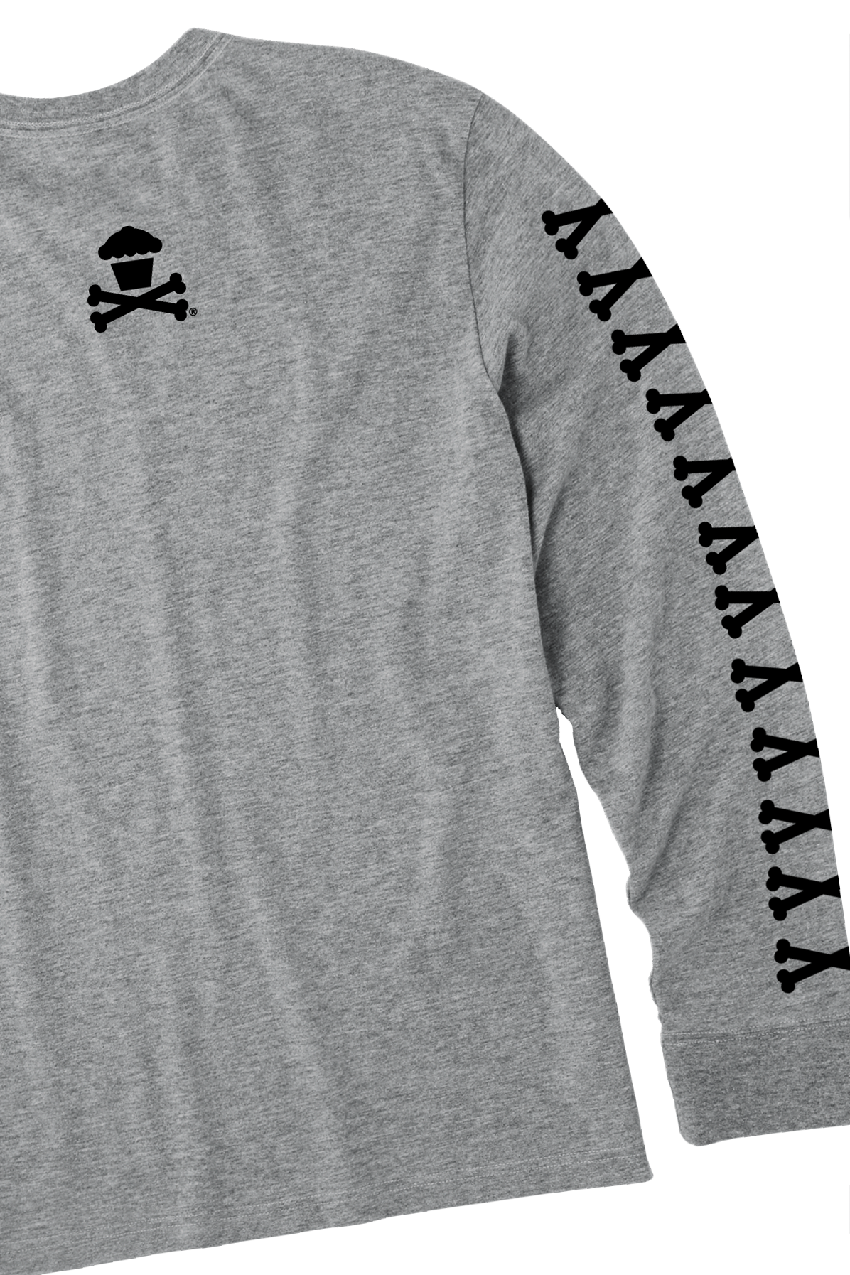 Men's Basic Bones Premium Long Sleeve (Heather Grey)