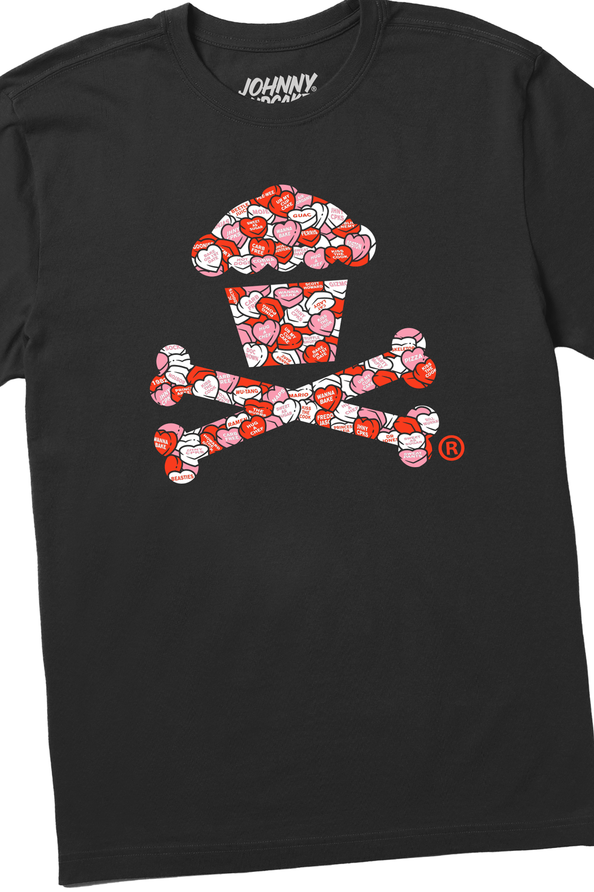 Men's Candy Heart Crossbones Short Sleeve Premium Tee