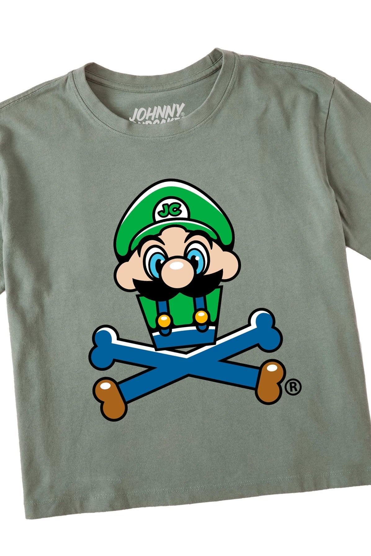 Women's Boxy Green Plumber Crossbones Short Sleeve Premium Tee