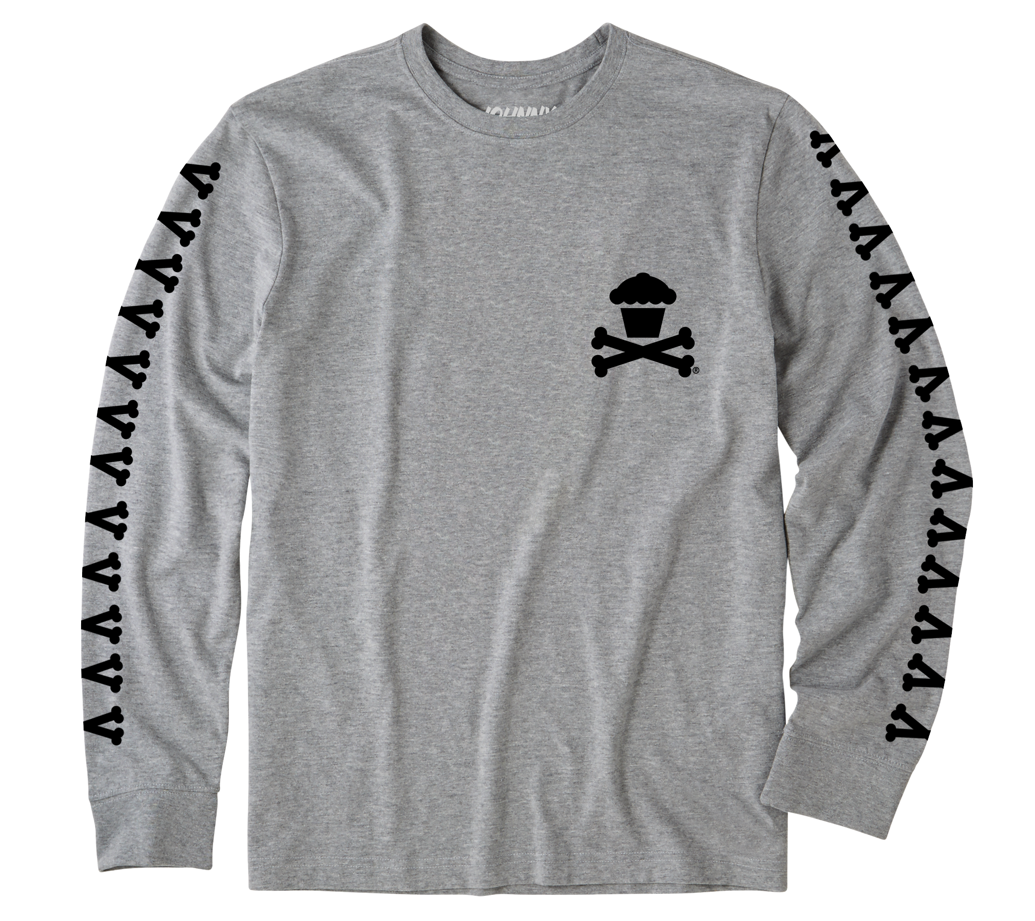 Men's Basic Bones Premium Long Sleeve (Heather Grey)
