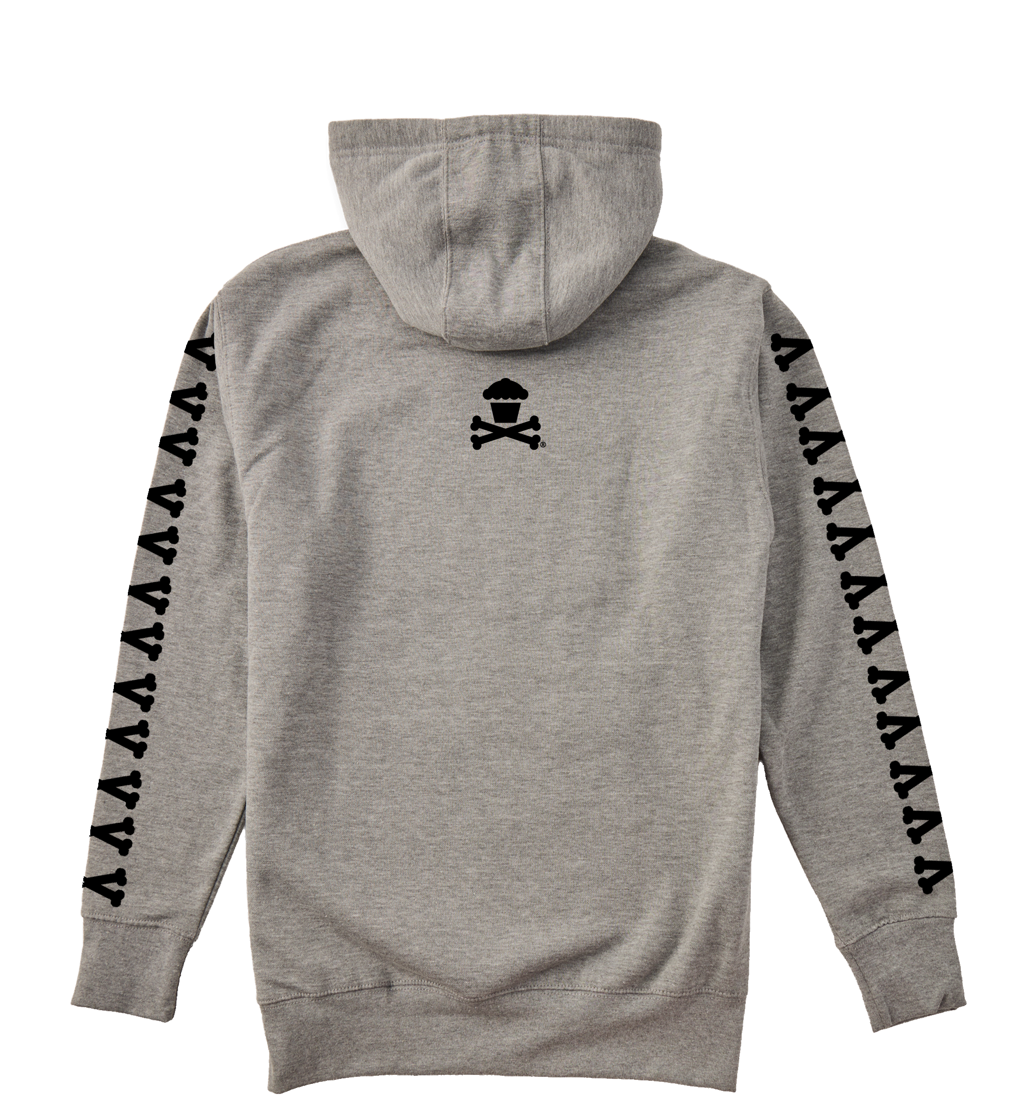 Adult Pullover Sweatshirt - Basic Bones Sleeve (Grey)