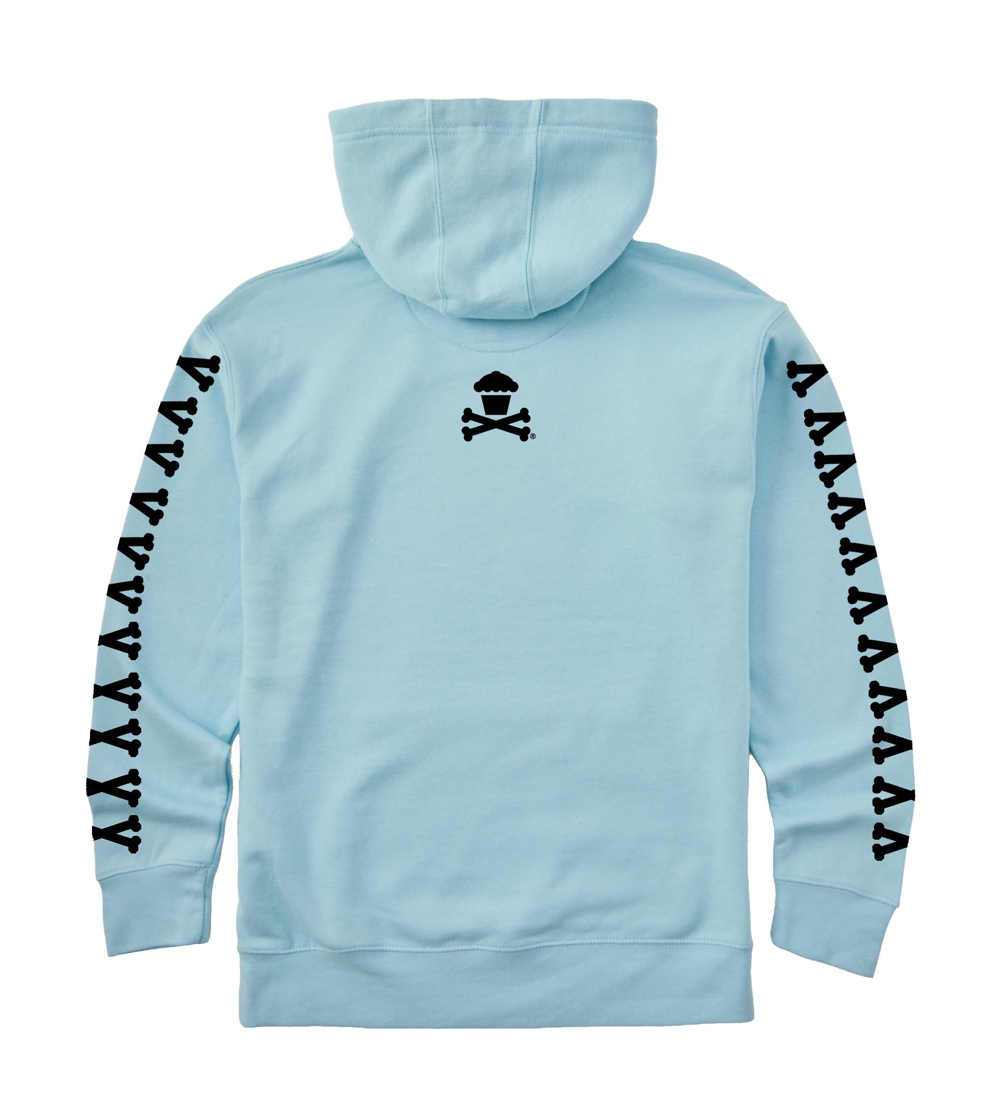 Adult Pullover Sweatshirt - Basic Bones Sleeve (Light Blue)
