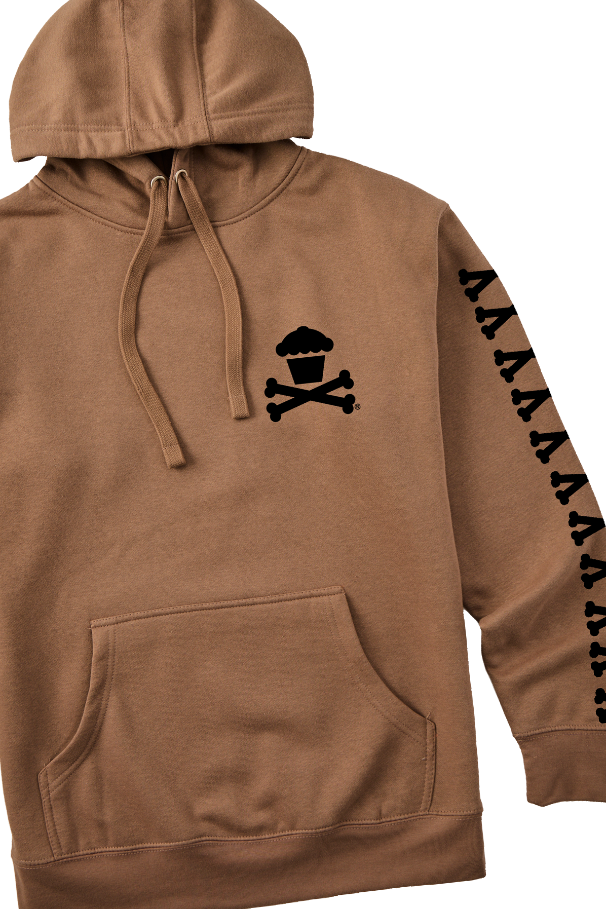 Adult Pullover Sweatshirt - Basic Bones Sleeve (Caramel)