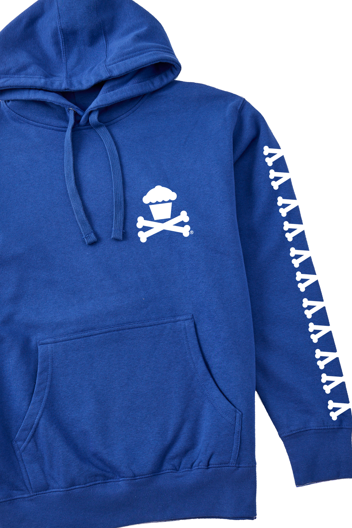 Adult Pullover Sweatshirt - Basic Bones Sleeve (Royal)
