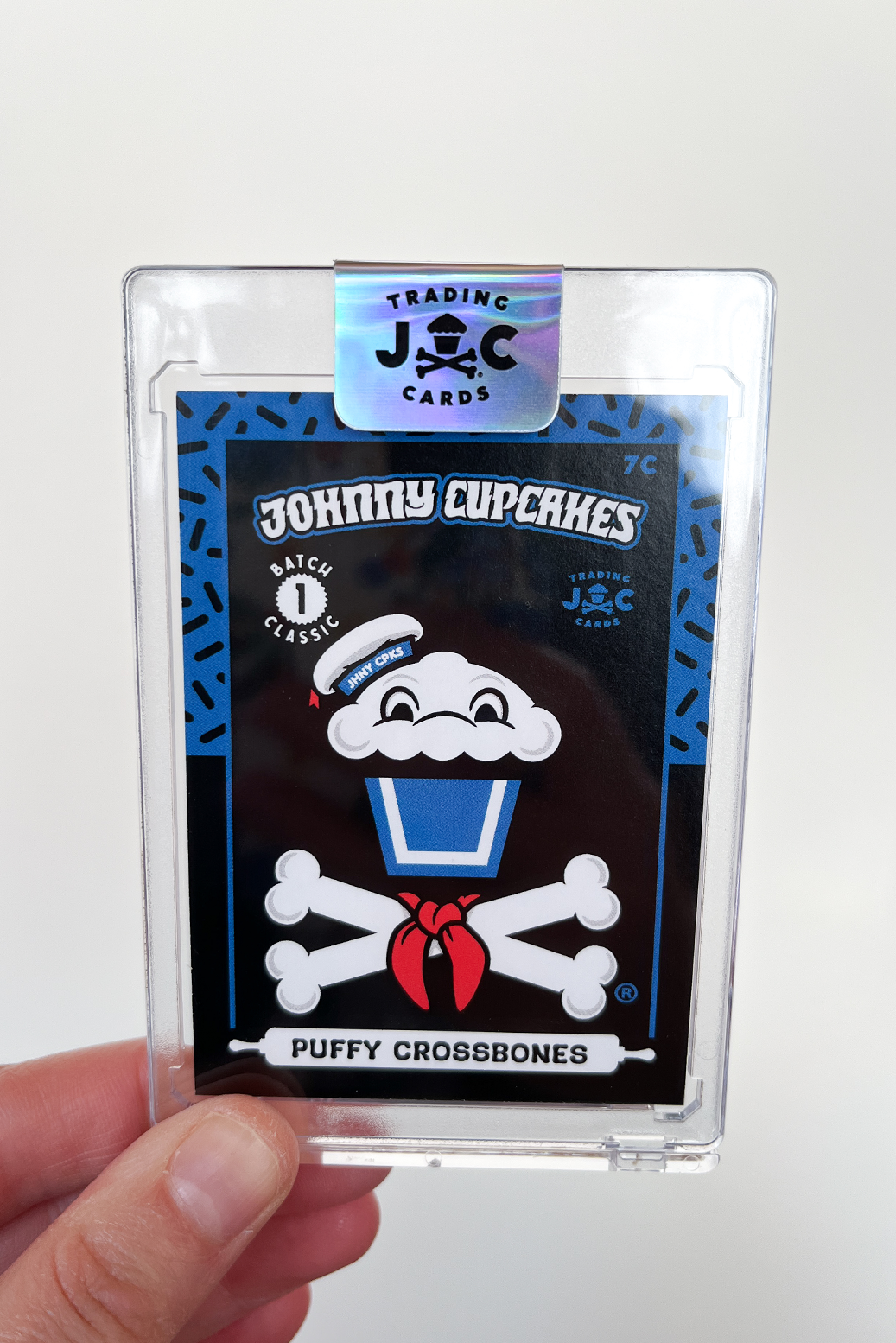 Classic Trading Card 7C - Puffy Crossbones (#'d to 100)